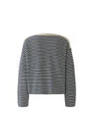 Oui Jumper dark blue /white
