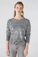 Oui Jumper Sparkles grey