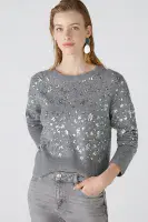 Oui Jumper Sparkles grey