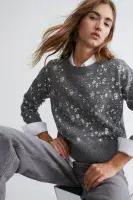 Oui Jumper Sparkles grey
