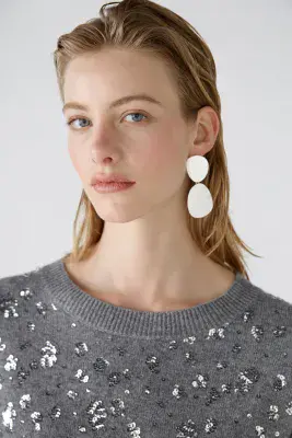 Oui Jumper Sparkles grey