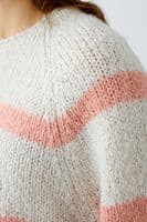 Oui Jumper white red