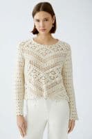Oui Lace Jumper gardenia