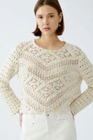 Oui Lace Jumper gardenia