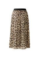 Oui Leopard Skirt Camel grey