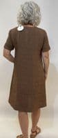Oui Linen Dress partridge