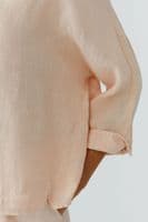 Oui Linen Shirt peach whip