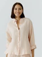 Oui Linen Shirt peach whip