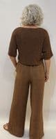 Oui Linen Trousers partridge