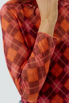 Oui Long Sleeve Top dark red/red