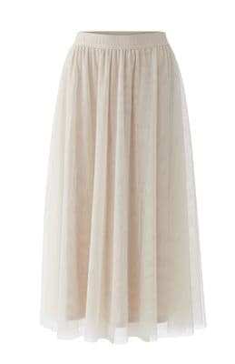 Oui Net Skirt rose white