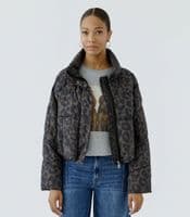 Oui Padded Jacket leopard