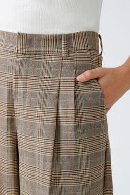 Oui Pleated Trouser light stone grey