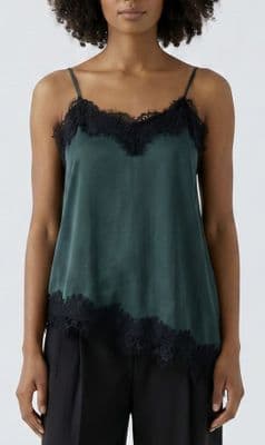Oui Satin Top scarab