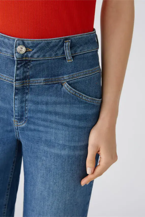 Oui The Straight Jeans dark blue denim