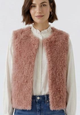 Oui Waistcoat rose