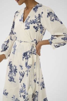 Part Two Dress Ayla blue shadow flower print