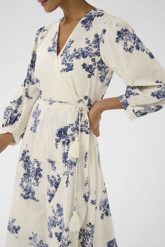 Part Two Dress Ayla blue shadow flower print