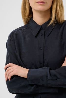 Part Two Shirt Carolla dark navy flower jacquard