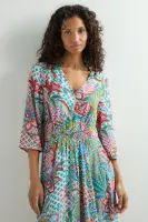 Sahara Botanical Patchwork Dress