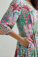 Sahara Botanical Patchwork Dress