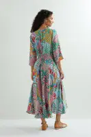 Sahara Botanical Patchwork Dress
