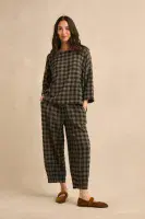 Sahara Check Boxy Top khaki/grey