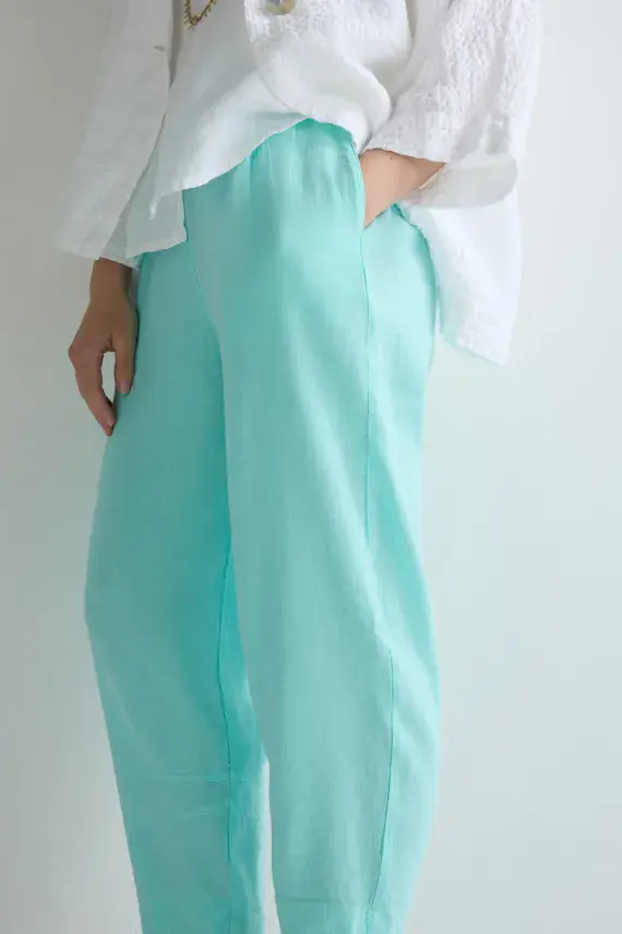 Sahara Heavy Twisted Linen Trousers mint