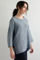 Sahara Linen Viscose Stripe Boxy Top