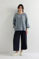 Sahara Linen Viscose Stripe Boxy Top