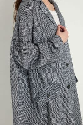 Sahara Micro Gingham Coat black/white