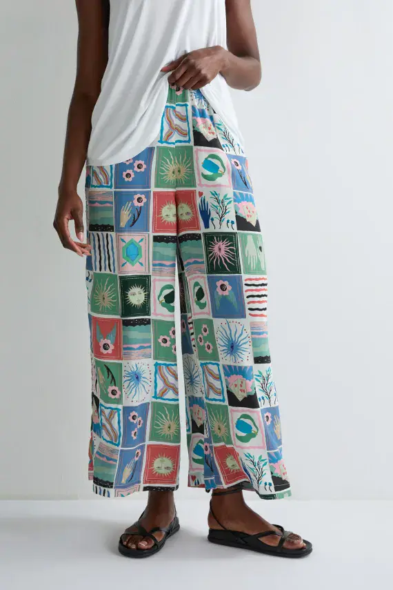 Sahara Mystical Collage Wide Pant multi