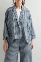 Sahara Viscose Stripe Boxy Jacket