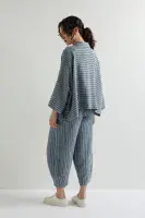 Sahara Viscose Stripe Boxy Jacket