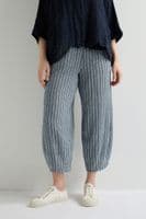 Sahara Viscose Stripe Bubble Trouser navy