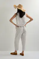 Sahara White Space Dye Stripe Vest white multi