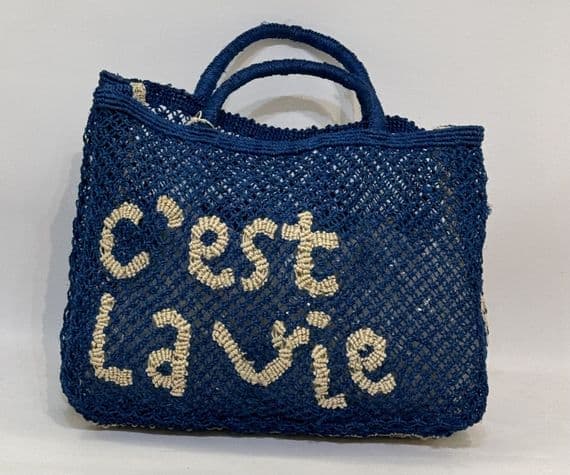 The Jacksons Small Bag ‘C’est la Vie’  blue/natural