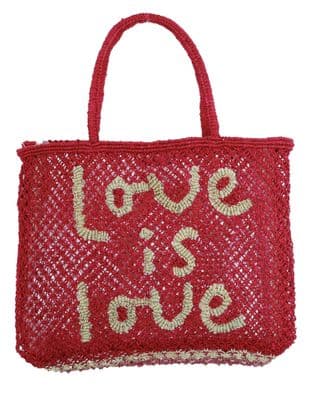 The Jacksons Small Bag Love is Love raspberry/natural