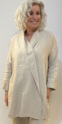Vetono Long Jacket sand