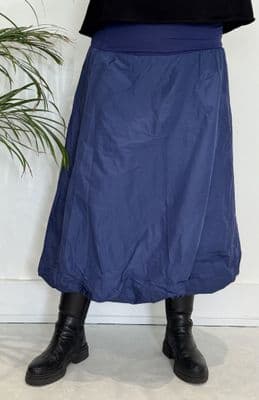 Vetono Taffeta Skirt ink blue