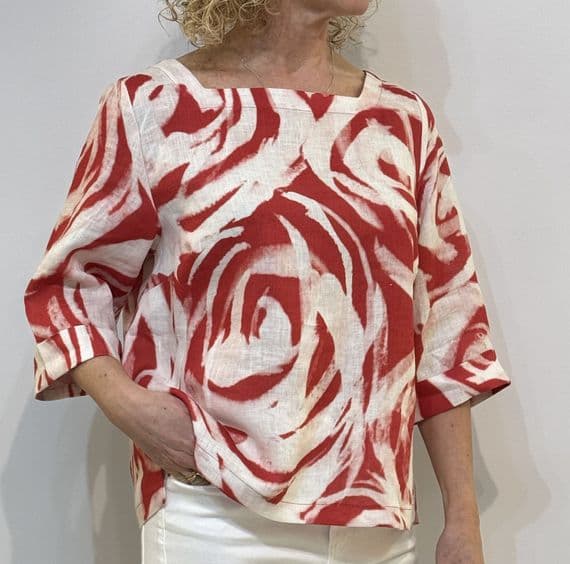 Vetono Top/Blouse red poppy