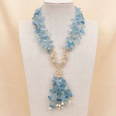 Aquamarine Gemstone Necklace