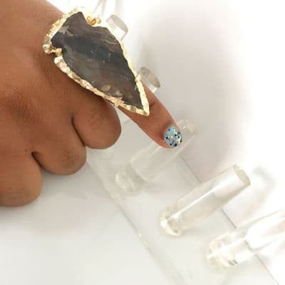 Arrow Head Agate Cocktail Ring