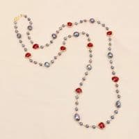 Black baroque pearl crystal Necklace