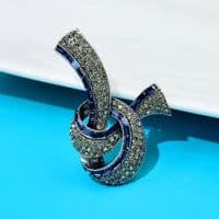 Blue Ribbon design Brooch