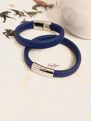 Blue & silver men’s bracelet