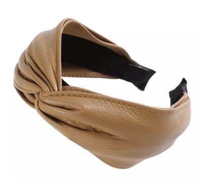 Brown Leather Headband