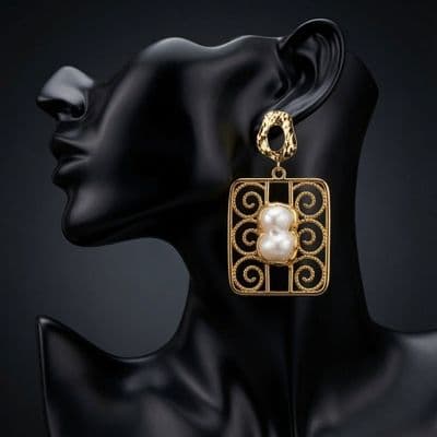 Butterfly square earrings