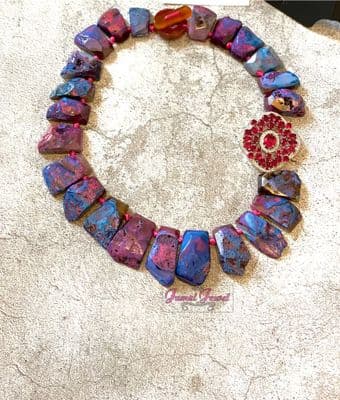 Coloured Agate Gemstone Necklace