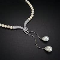 Freshwater drop Necklace and Earrings set